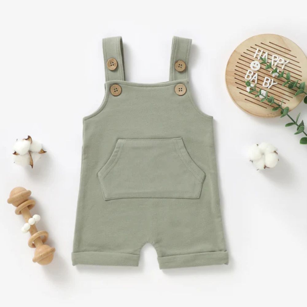 Sage Green Dungarees by BabyBells